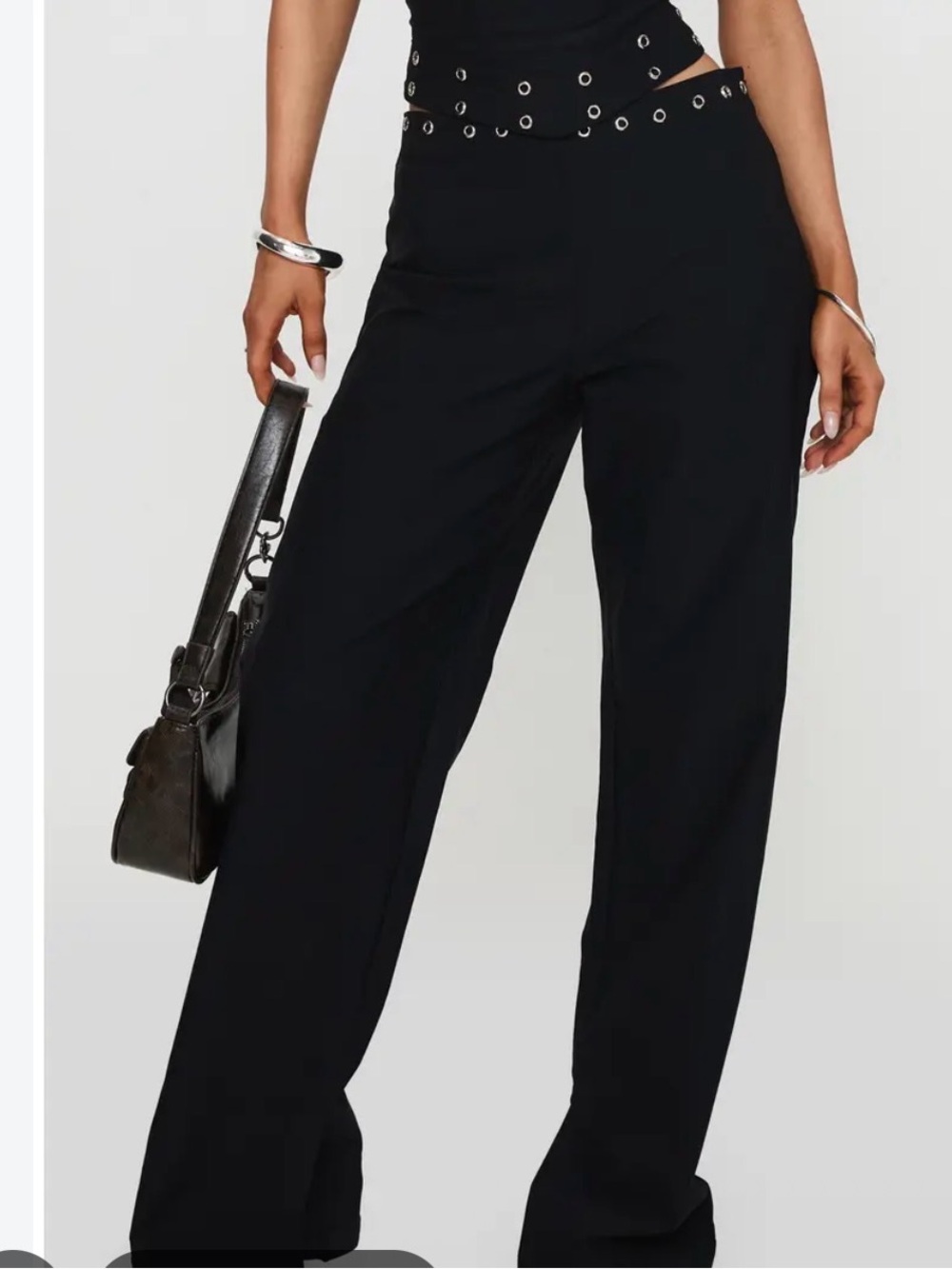 Princess Polly Petite Passionette Grommet Straight Leg Pants